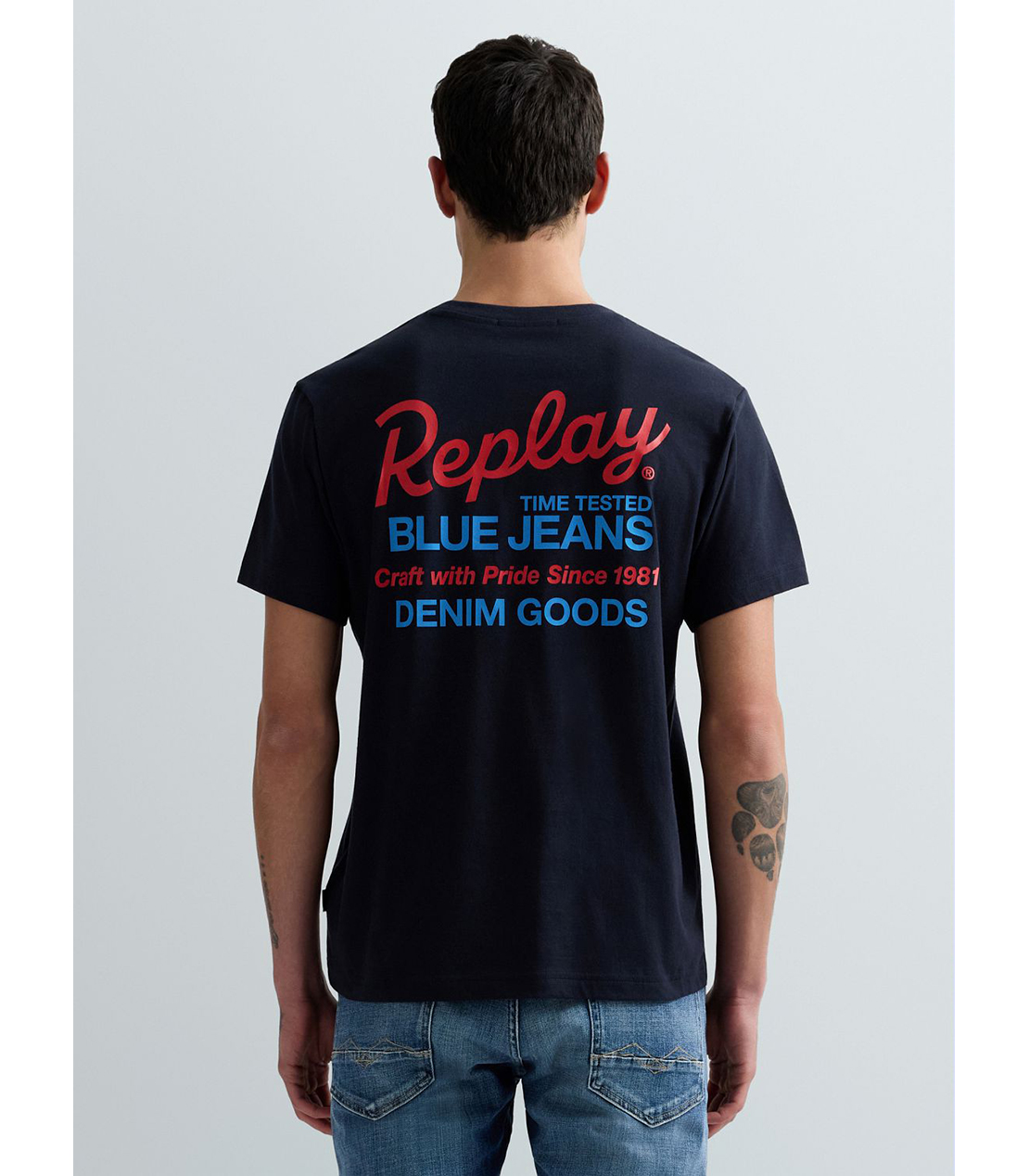 ベーシックジャージーヘリテイジプリント Tシャツ 詳細画像 ダークネイビー 3